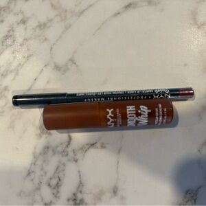 NYX Professional Makeup Lip Liner and Lipstick Set - Brown